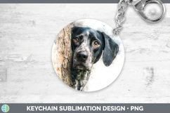 GorgeousDogs 03 Tree Peek Keychain design.