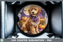 GorgeousDogs 04 Bandana Halloween Car Coaster design.