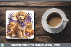 GorgeousDogs 04 Bandana Halloween Square Coaster design.