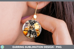 GorgeousDogs 04 Bandana Halloween Round Earrings design.