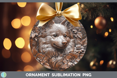 GorgeousDogs 04 Copper Relief Ornament design.