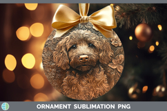 GorgeousDogs 04 Copper Relief Ornament design.
