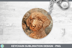 GorgeousDogs 04 Copper Relief Keychain design.