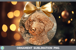 GorgeousDogs 04 Copper Relief Ornament design.
