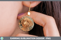 GorgeousDogs 04 Copper Relief Round Earrings design.