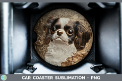 GorgeousDogs 04 Copper Relief Car Coaster design.