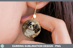 GorgeousDogs 04 Copper Relief Round Earrings design.