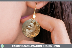 GorgeousDogs 04 Copper Relief Round Earrings design.