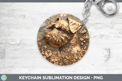 GorgeousDogs 04 Copper Relief Keychain design.
