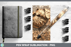 GorgeousDogs 04 Copper Relief Pen Wrap design.