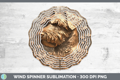 GorgeousDogs 04 Copper Relief Wind Spinner design.