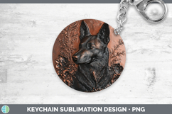 GorgeousDogs 04 Copper Relief Keychain design.