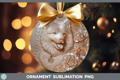 GorgeousDogs 04 Copper Relief Ornament design.