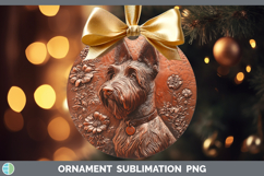 GorgeousDogs 04 Copper Relief Ornament design.