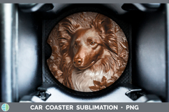 GorgeousDogs 04 Copper Relief Car Coaster design.