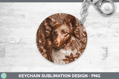 GorgeousDogs 04 Copper Relief Keychain design.