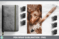 GorgeousDogs 04 Copper Relief Pen Wrap design.