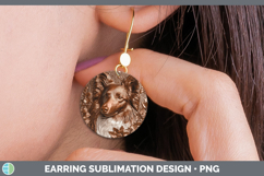 GorgeousDogs 04 Copper Relief Round Earrings design.