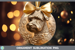 GorgeousDogs 04 Copper Relief Ornament design.