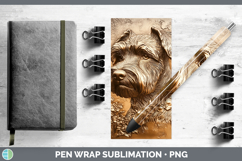 GorgeousDogs 04 Copper Relief Pen Wrap design.