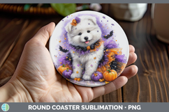 GorgeousDogs 04 Halloween Round Coaster design.