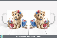 GorgeousDogs 04 Patriotic Mug Wrap design.