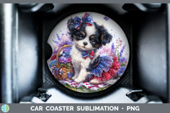 GorgeousDogs 04 Patriotic Car Coaster design.