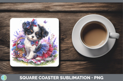GorgeousDogs 04 Patriotic Square Coaster design.
