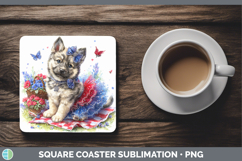 GorgeousDogs 04 Patriotic Square Coaster design.