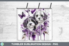 GorgeousDogs 04 Purple Drips Tumbler design.