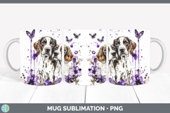 GorgeousDogs 04 Purple Drips Mug Wrap design.