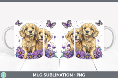 GorgeousDogs 04 Purple Drips Mug Wrap design.