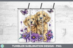 GorgeousDogs 04 Purple Drips Tumbler design.