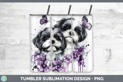 GorgeousDogs 04 Purple Drips Tumbler design.