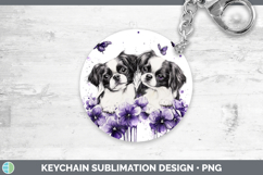 GorgeousDogs 04 Purple Drips Keychain design.