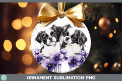 GorgeousDogs 04 Purple Drips Ornament design.