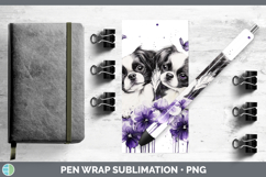 GorgeousDogs 04 Purple Drips Pen Wrap design.
