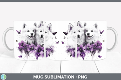 GorgeousDogs 04 Purple Drips Mug Wrap design.