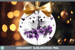 GorgeousDogs 04 Purple Drips Ornament design.