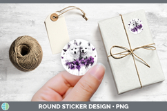 GorgeousDogs 04 Purple Drips Stickers design.