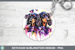 GorgeousDogs 04 Purple Drips Keychain design.