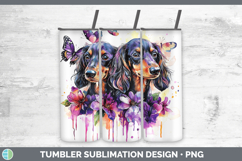 GorgeousDogs 04 Purple Drips Tumbler design.