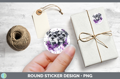 GorgeousDogs 04 Purple Drips Stickers design.
