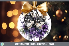 GorgeousDogs 04 Purple Drips Ornament design.