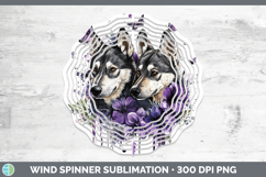 GorgeousDogs 04 Purple Drips Wind Spinner design.