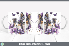 GorgeousDogs 04 Purple Drips Mug Wrap design.