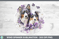 GorgeousDogs 04 Purple Drips Wind Spinner design.