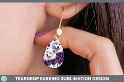 GorgeousDogs 04 Purple Drips Teardrop Earrings design.