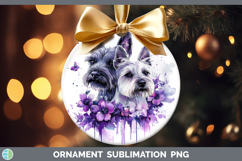 GorgeousDogs 04 Purple Drips Ornament design.