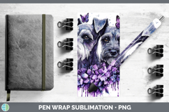 GorgeousDogs 04 Purple Drips Pen Wrap design.
